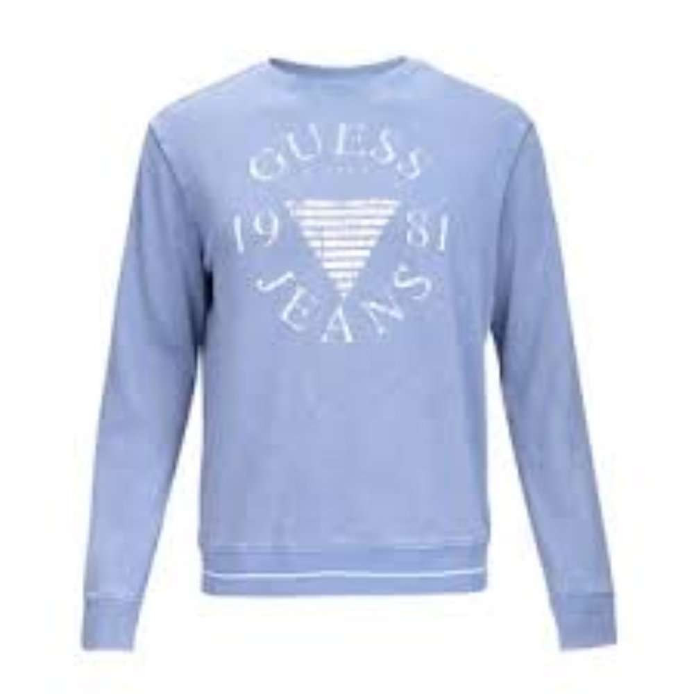 Guess Jeans 1981 Casual Sweater Blue Size Large